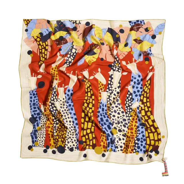 Rumisu - Silk Scarf - Stand Out & Above - 105 X 105 cm