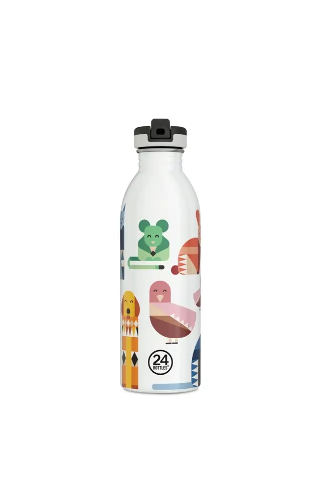 24 Bottles - Best Friends Stainless Steel Kids' Water Bottle with Straw, 500ml