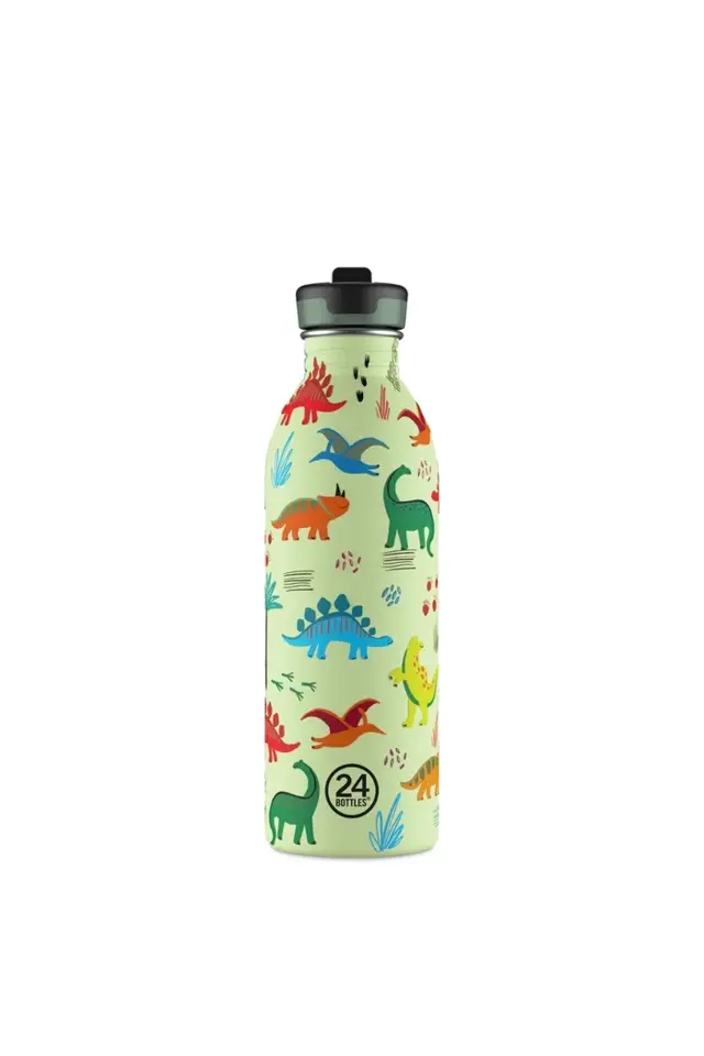 24 Bottles - Jurassic Friends Stainless Steel Kids' Water Bottle with Straw, 500ml