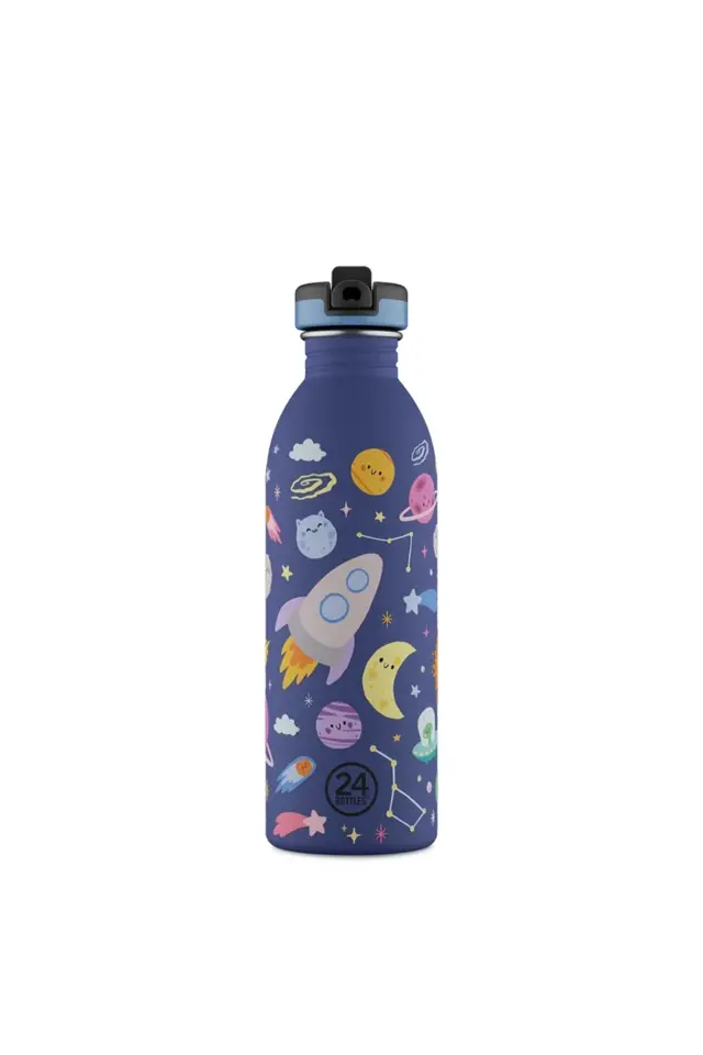 24 Bottles - Space Friends Stainless Steel Kids' Water Bottle with Straw, 500ml