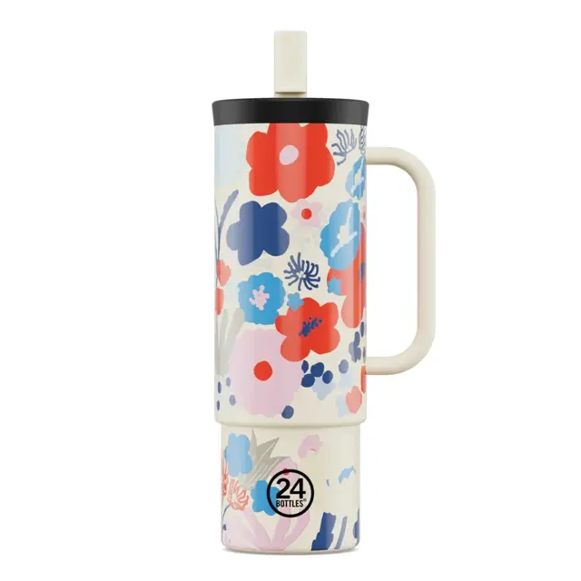 24 Bottles - Straw Cup Domenica Stainless Steel Thermos 330ml