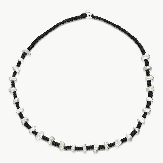 Silver Necklace - Golden Horn