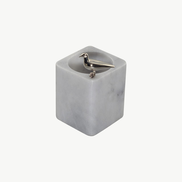 Marble Pen Box - White Bronze